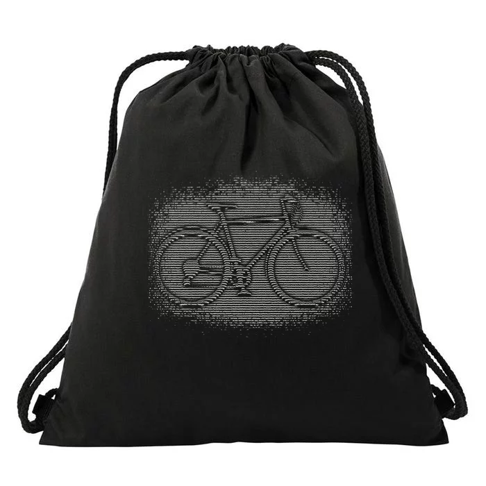 Bike Optical Illusion Drawstring Bag