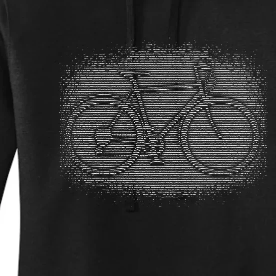 Bike Optical Illusion Women's Pullover Hoodie