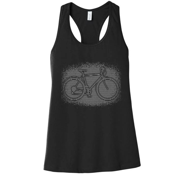 Bike Optical Illusion Women's Racerback Tank