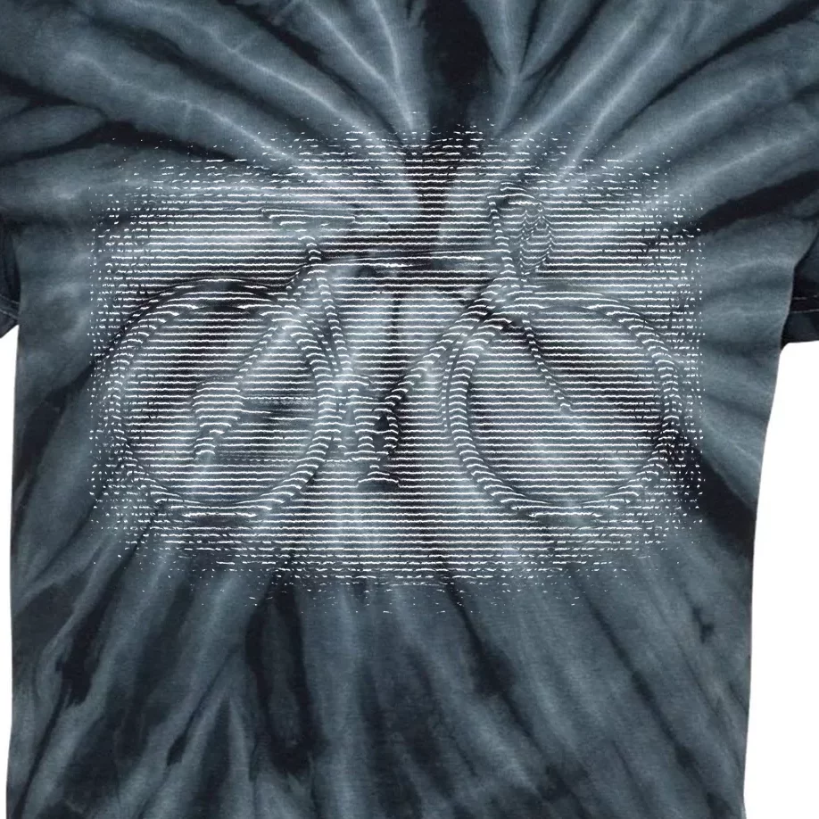 Bike Optical Illusion Kids Tie-Dye T-Shirt