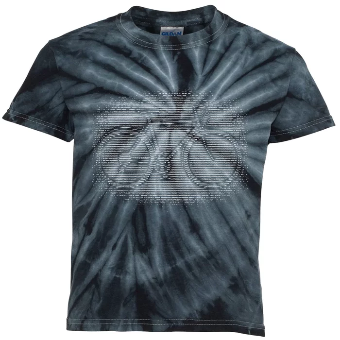 Bike Optical Illusion Kids Tie-Dye T-Shirt