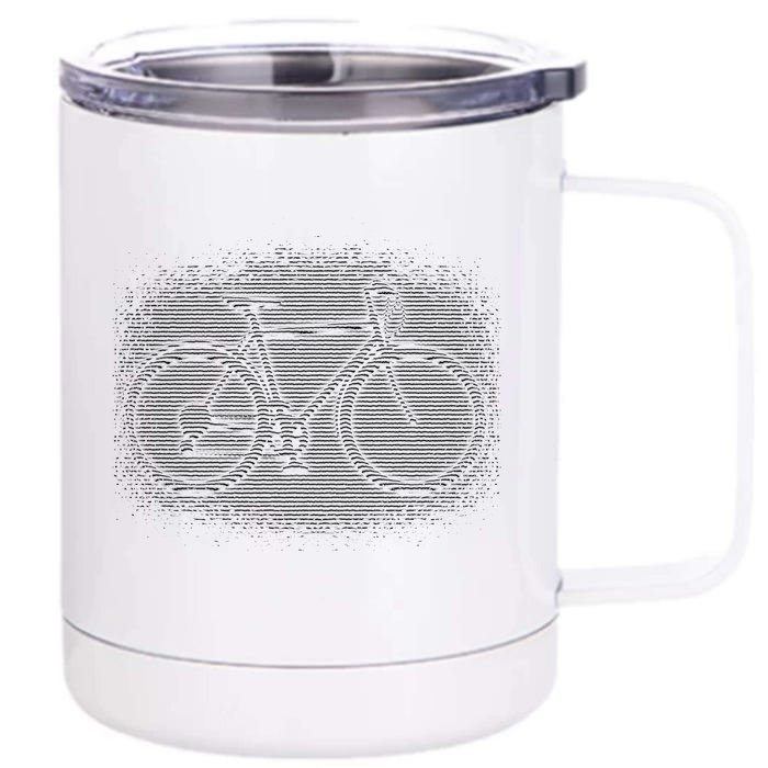 Bike Optical Illusion Front & Back 12oz Stainless Steel Tumbler Cup