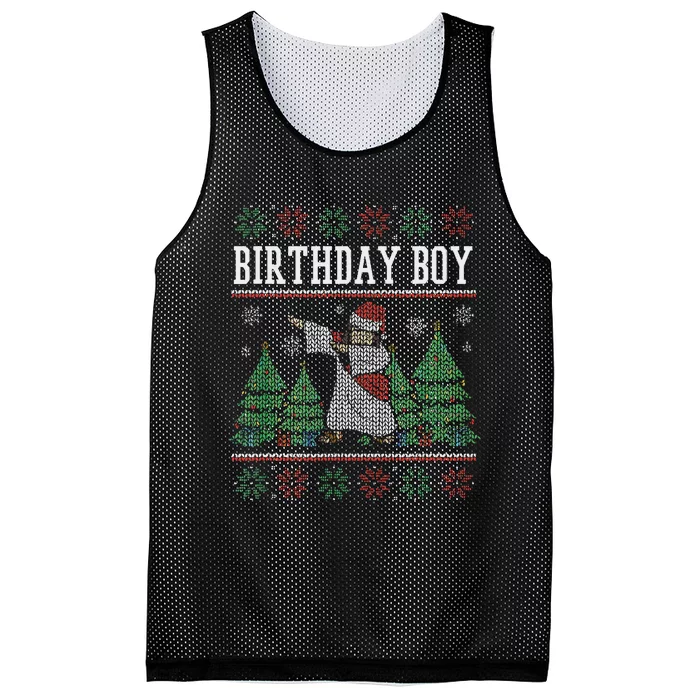 Birth Of Jesus Love Christ Funny Ugly Christmas Jesus Mesh Reversible Basketball Jersey Tank