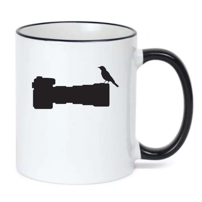 Bird On Long Lens Camera Bird Photographer Photography Black Color Changing Mug