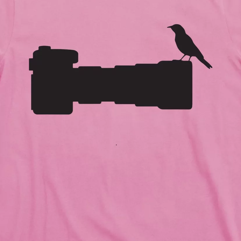 Bird On Long Lens Camera Bird Photographer Photography T-Shirt