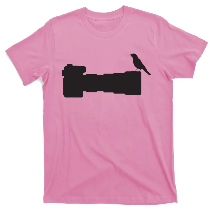 Bird On Long Lens Camera Bird Photographer Photography T-Shirt