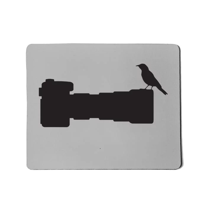 Bird On Long Lens Camera Bird Photographer Photography Mousepad