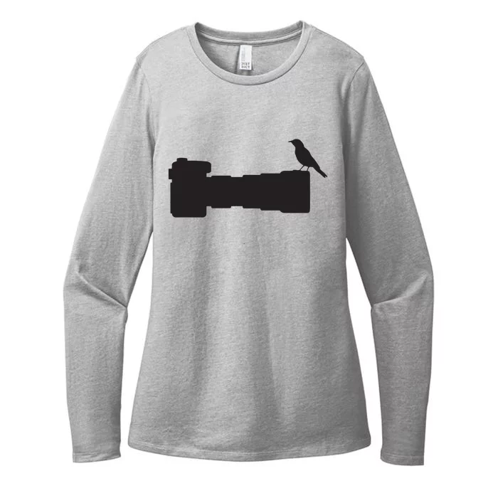 Bird On Long Lens Camera Bird Photographer Photography Womens CVC Long Sleeve Shirt