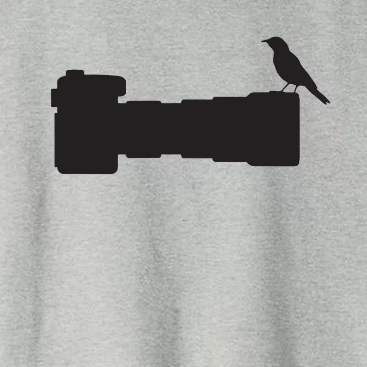 Bird On Long Lens Camera Bird Photographer Photography Women's Crop Top Tee