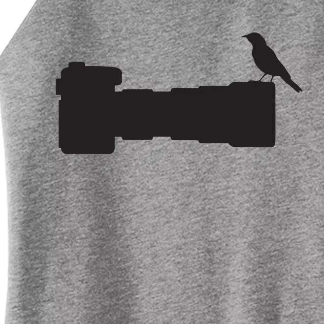 Bird On Long Lens Camera Bird Photographer Photography Women’s Perfect Tri Rocker Tank