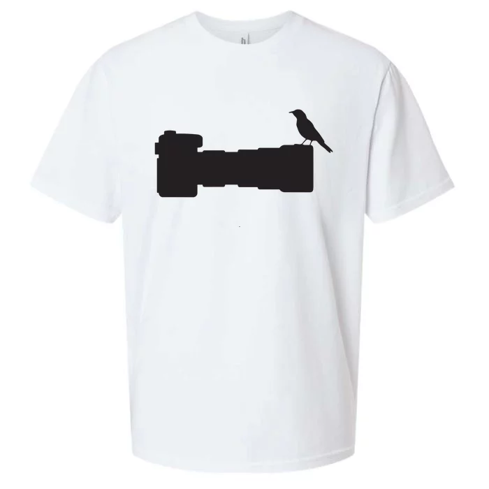 Bird On Long Lens Camera Bird Photographer Photography Sueded Cloud Jersey T-Shirt