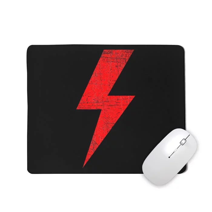 Bolt Of Lightning Thunderbolt RED Front & Back Team Mousepad