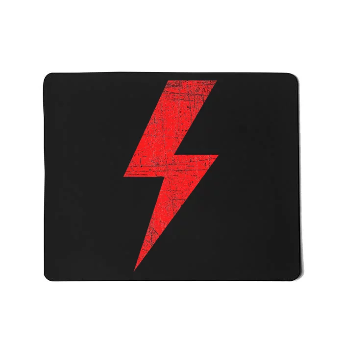 Bolt Of Lightning Thunderbolt RED Front & Back Team Mousepad