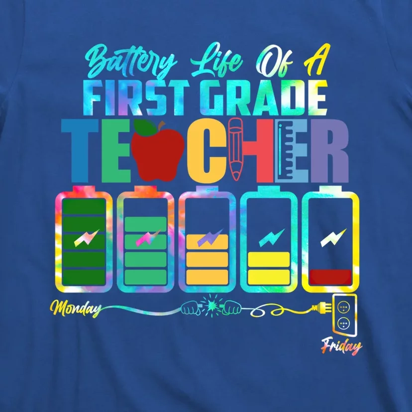 Battery Of Life A First Grade Teacher Thanksgiving Christmas Cool Gift T-Shirt