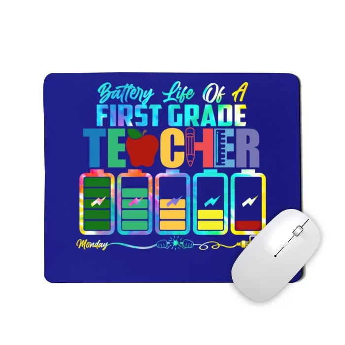 Battery Of Life A First Grade Teacher Thanksgiving Christmas Cool Gift Mousepad