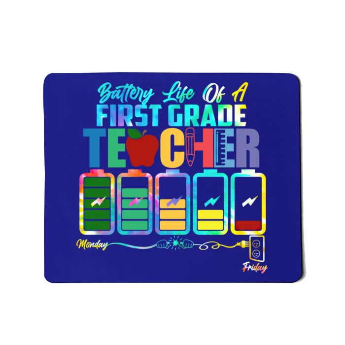 Battery Of Life A First Grade Teacher Thanksgiving Christmas Cool Gift Mousepad