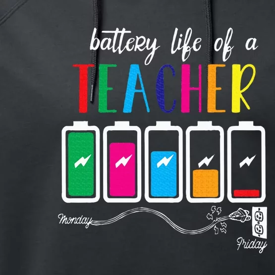 Battery Of Life A Teacher Thanksgiving Christmas Performance Fleece Hoodie