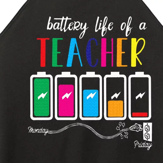 Battery Of Life A Teacher Thanksgiving Christmas Women’s Perfect Tri Rocker Tank