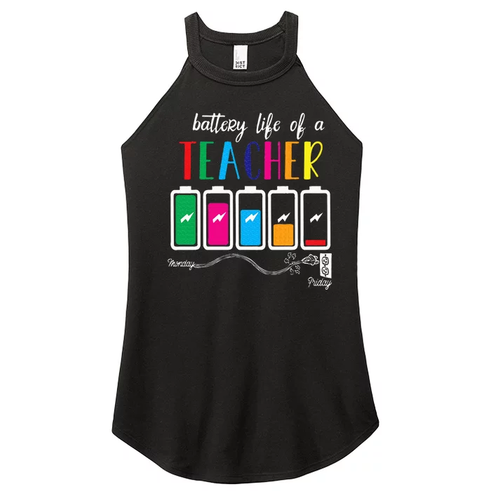 Battery Of Life A Teacher Thanksgiving Christmas Women’s Perfect Tri Rocker Tank