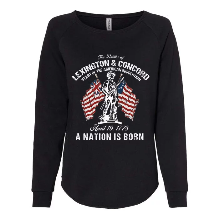 Battle Of Lexington And Concord American Revolution History Womens California Wash Sweatshirt