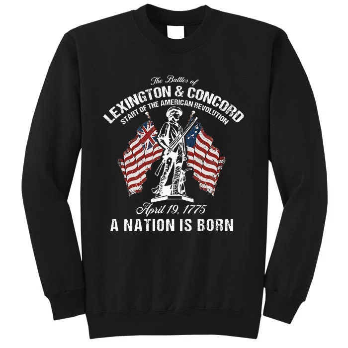 Battle Of Lexington And Concord American Revolution History Tall Sweatshirt