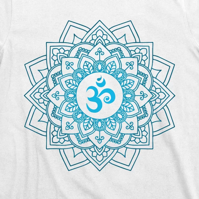 Blue Om Meditation Mandala T-Shirt