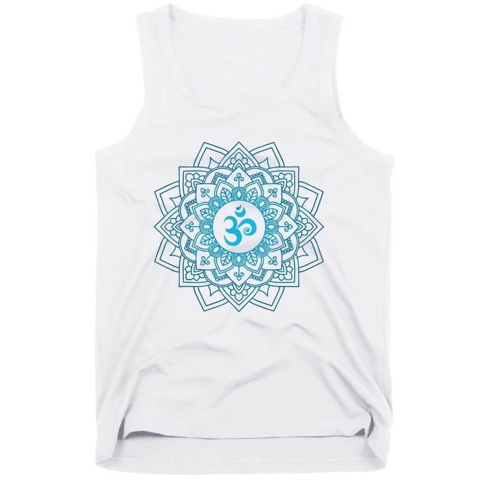 Blue Om Meditation Mandala Tank Top