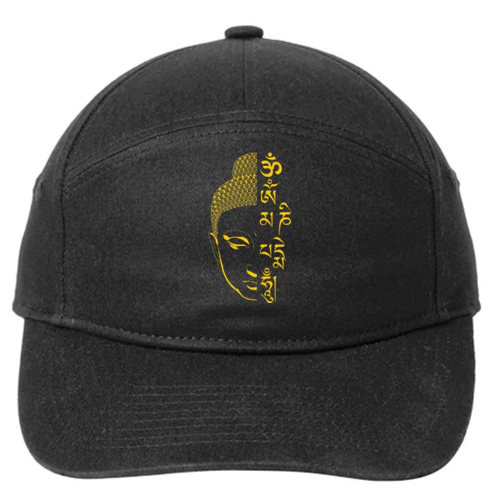 Buddha Om Mani Padme Hum Mantra 7-Panel Snapback Hat