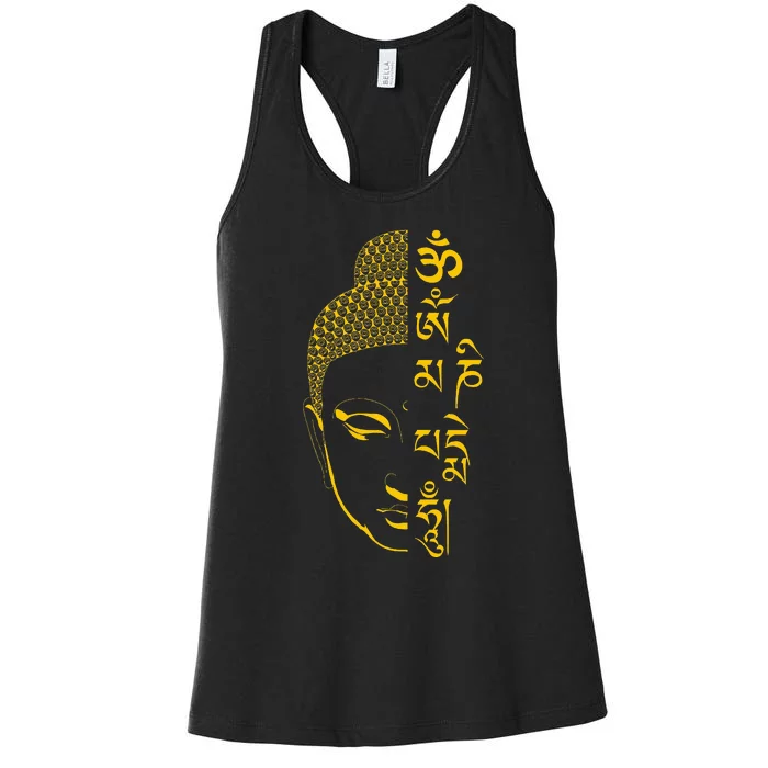 Buddha Om Mani Padme Hum Mantra Women's Racerback Tank