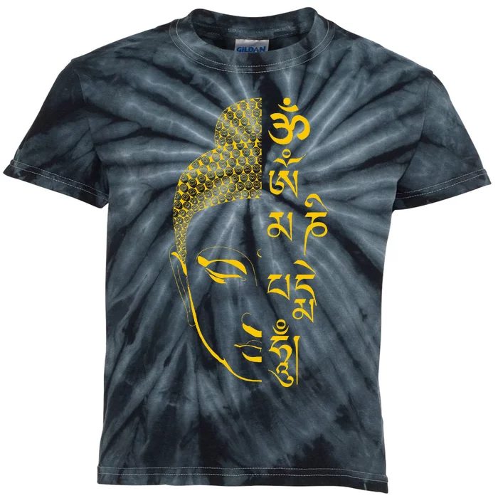 Buddha Om Mani Padme Hum Mantra Kids Tie-Dye T-Shirt