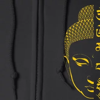 Buddha Om Mani Padme Hum Mantra Full Zip Hoodie