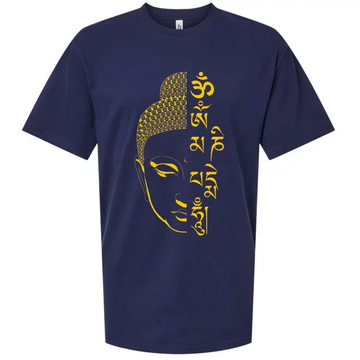 Buddha Om Mani Padme Hum Mantra Sueded Cloud Jersey T-Shirt