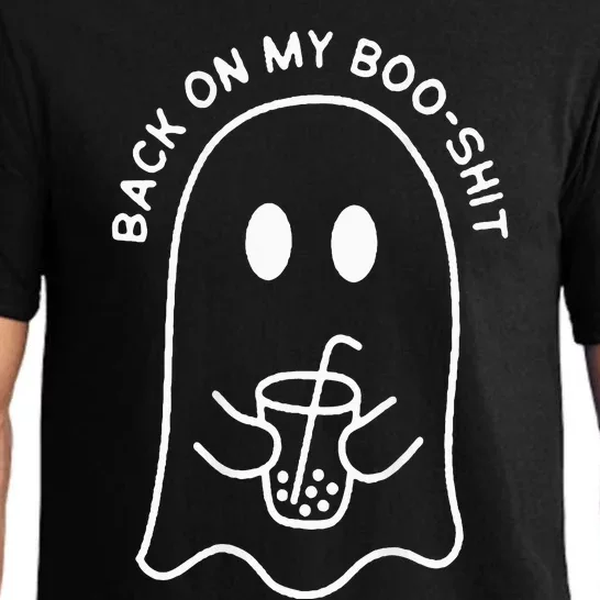 Back On My Boo Funny Ghost Boo Halloween Spooky Season Pajama Set