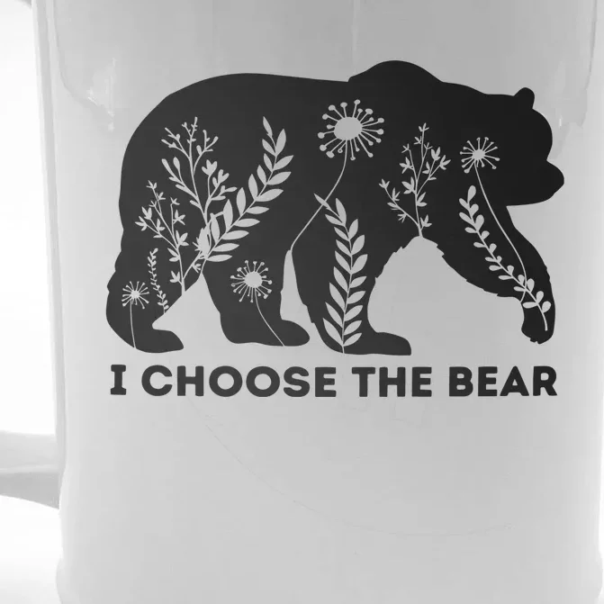 Bears Or Man I Choose The Bear Front & Back Beer Stein