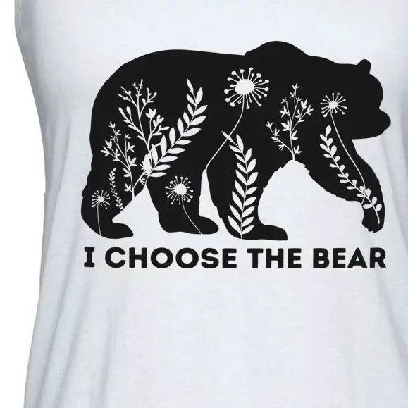 Bears Or Man I Choose The Bear Ladies Essential Flowy Tank