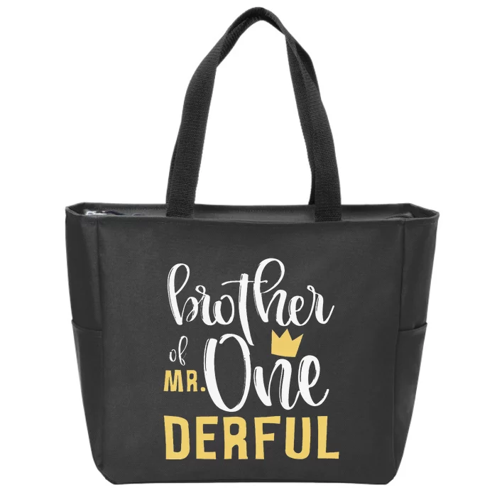 Brother of Mr Onederful 1st Birthday OneDerful Matching Zip Tote Bag