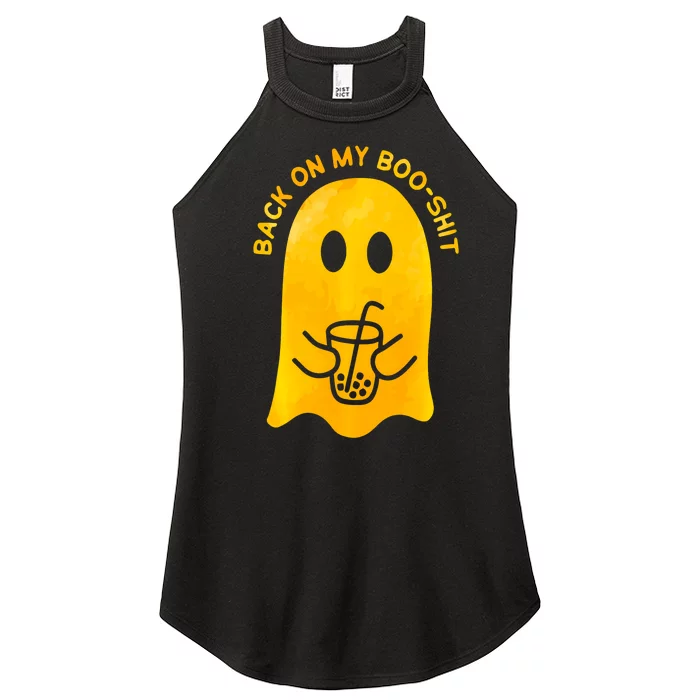 Back On My Booshit Halloween Funny Women’s Perfect Tri Rocker Tank