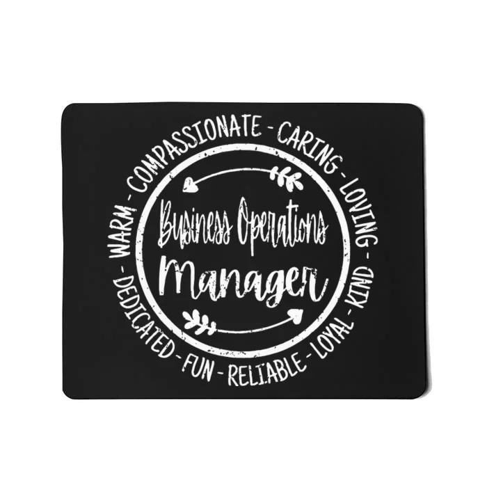 Business Operations Manager Life Appreciation Vintage Mousepad