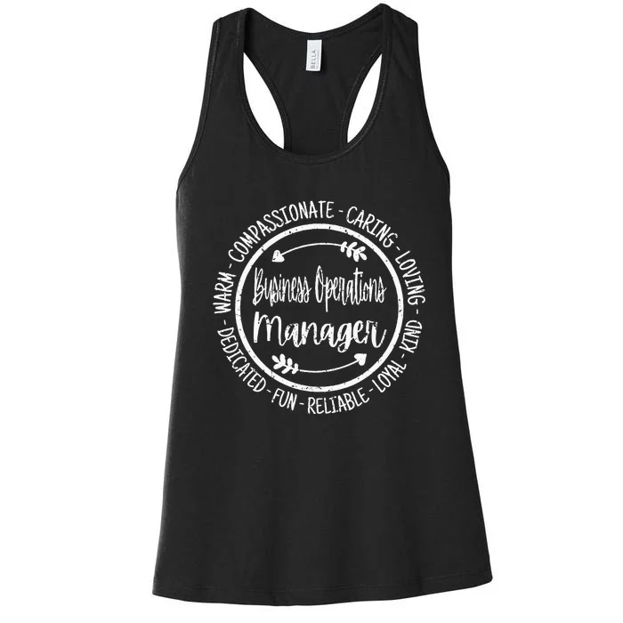 Business Operations Manager Life Appreciation Vintage Women's Racerback Tank