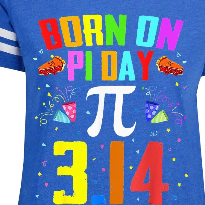 Born On March 14 Happy Pi Day Birthday Math Teacher Enza Ladies Jersey Football T-Shirt