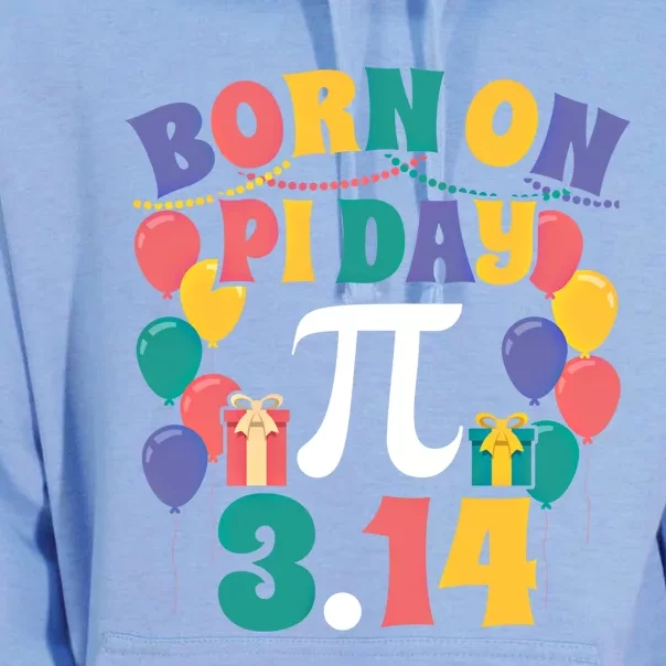 Born On March 14 Happy Pi Day Birthday Math Teacher Gift Unisex Surf Hoodie