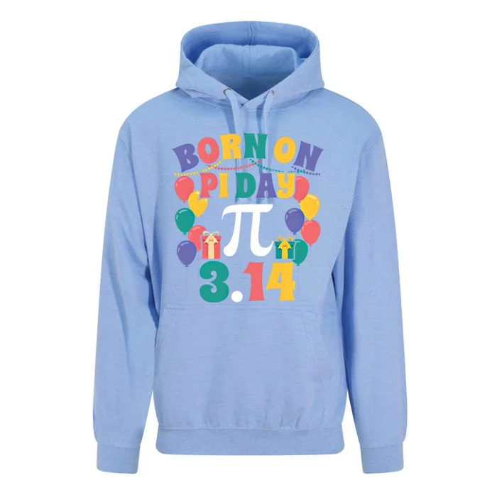 Born On March 14 Happy Pi Day Birthday Math Teacher Gift Unisex Surf Hoodie