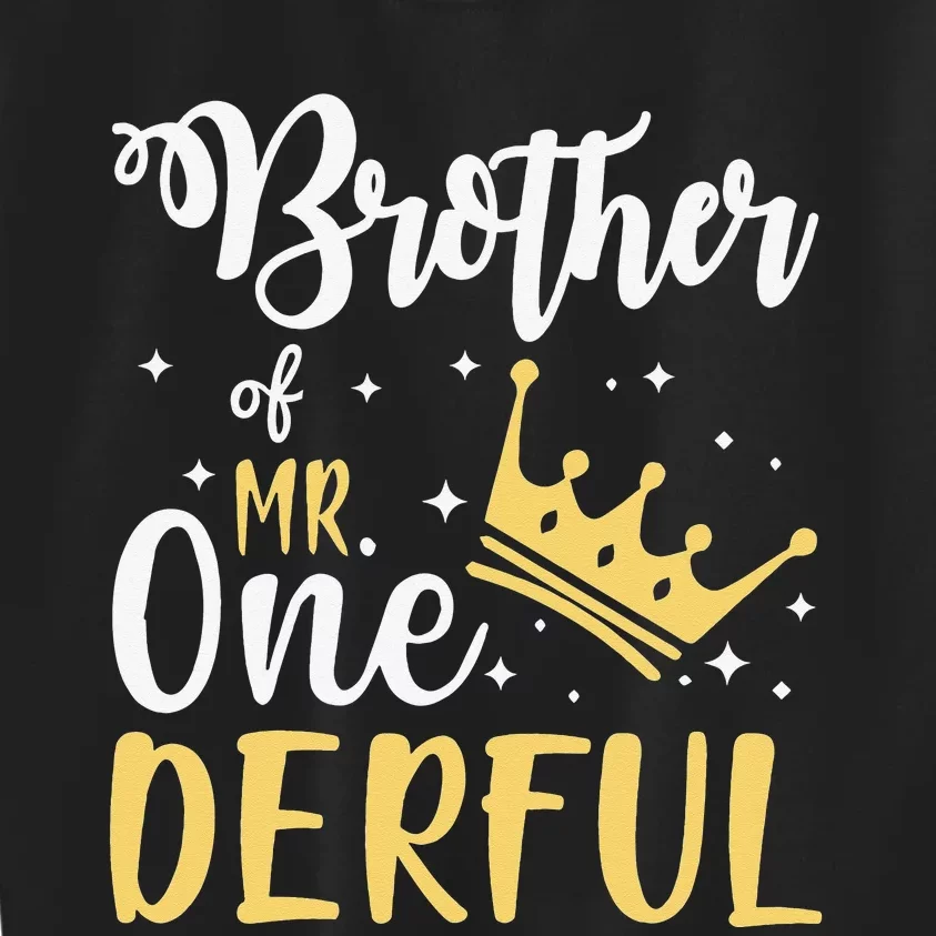 Brother Of Mr Onederful 1St Birthday OneDerful Matching Kids Sweatshirt