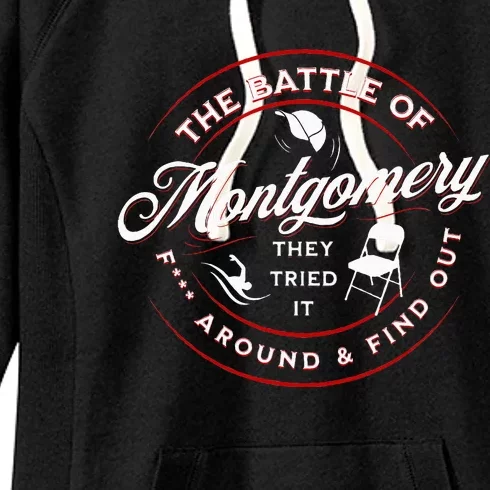 Battle Of Montgomery Riverboat Brawl White Chair Black Pride Women's Fleece Hoodie