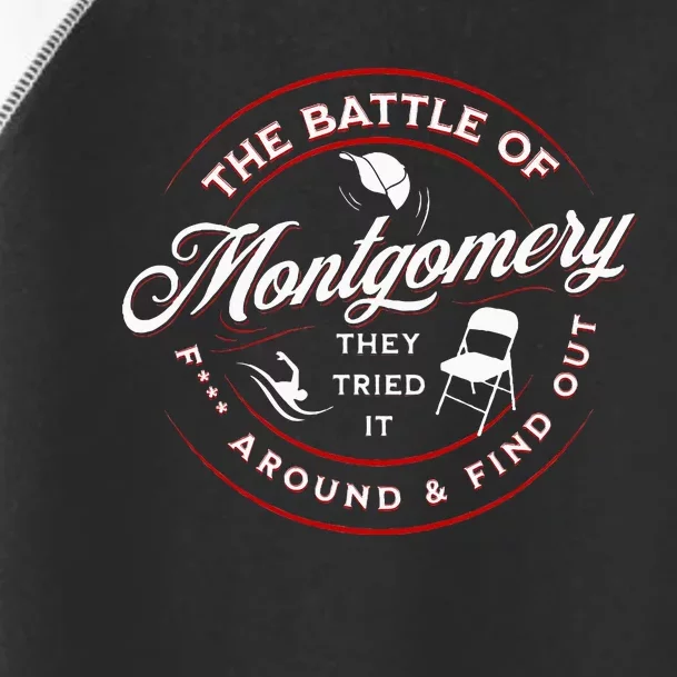 Battle Of Montgomery Riverboat Brawl White Chair Black Pride Toddler Fine Jersey T-Shirt