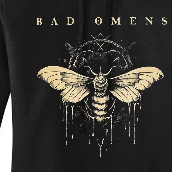 Bad O.M.E.N Moth Women's Pullover Hoodie