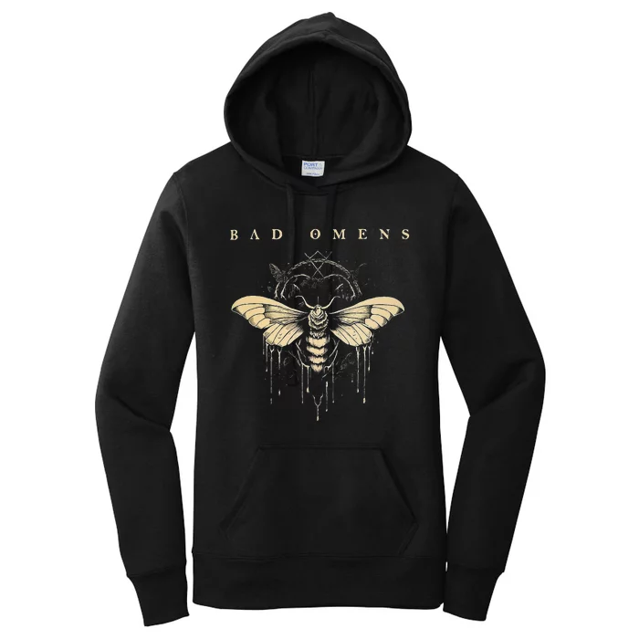 Bad O.M.E.N Moth Women's Pullover Hoodie