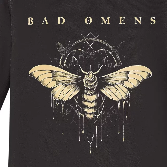 Bad O.M.E.N Moth Baby Long Sleeve Bodysuit