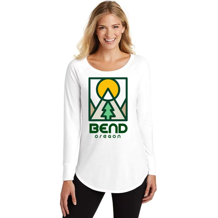 Bend Oregon Mountain Sunset Vacation Women's Perfect Tri Tunic Long Sleeve Shirt