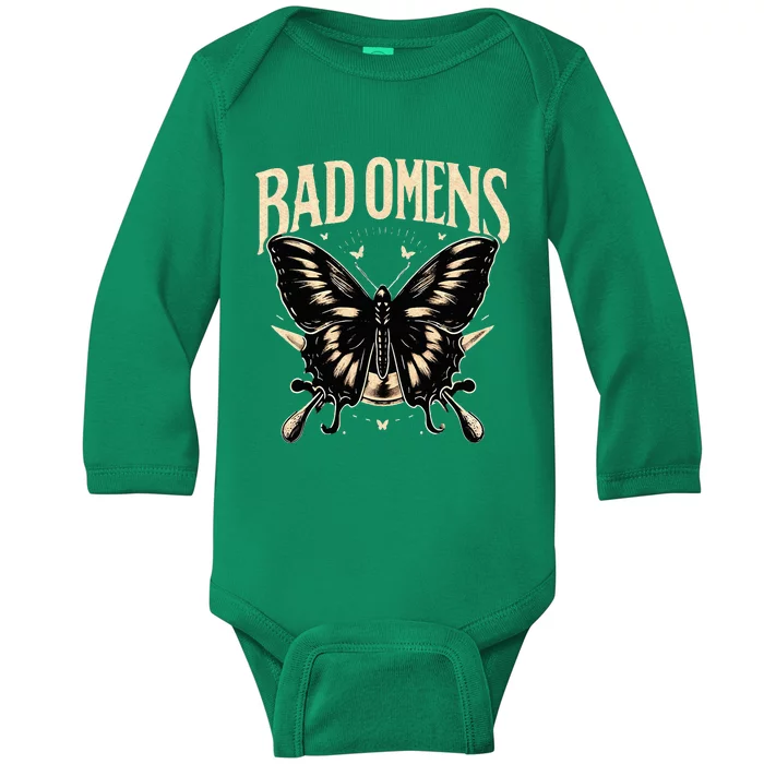 B.Ad Omens Moth Baby Long Sleeve Bodysuit